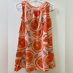 Tea Collection orange print dress
